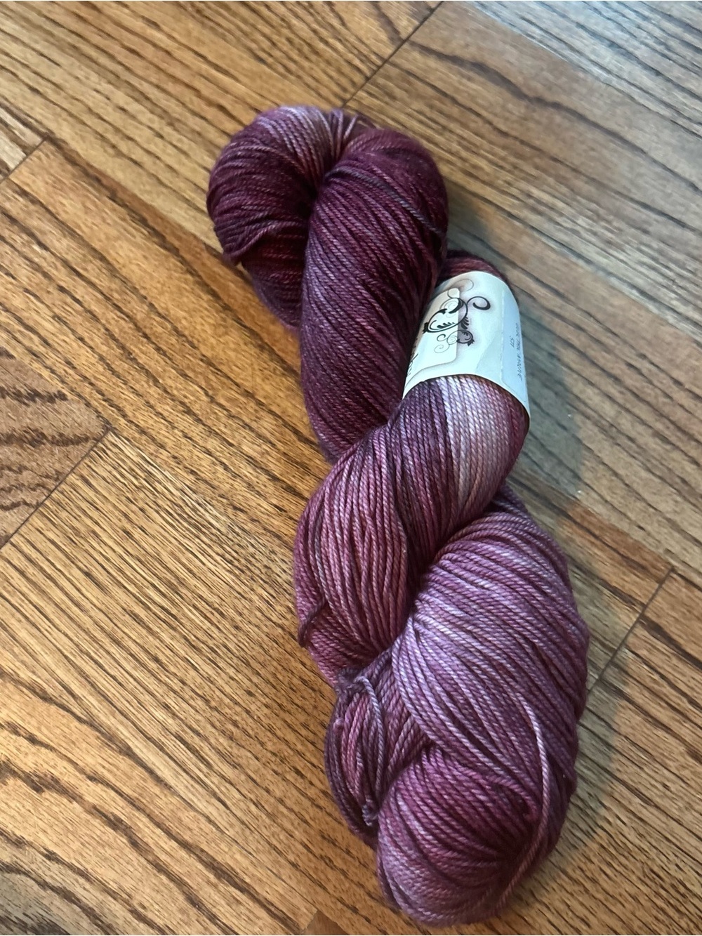 Dream in Color Smooshy Cashmere Yarn Electric Mauve Fingering Tonal Knitting